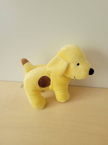 Doudou peluche chien jaune marron spot
