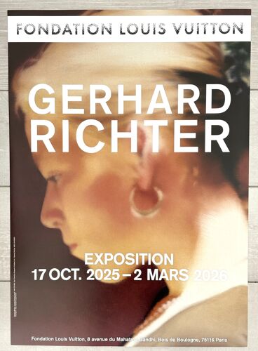 Affiche Gerhard Richter - Exposition Fondation Louis Vuitton - 50x70cm - Originale - Roulée