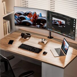 ErGear Support Ecran PC 2 Ecran pour 13"-32", Support Ecran PC Construction Robuste, Support Double Ecran PC Hauteur Ergonomique - Inclinaison à ±85°/Pivotement à 180°/Rotation à 360°/Maximal de 8kg