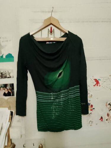 Top Vert Foncé/Vert Clair Col Pendant 38 M Desigual.