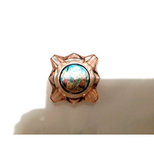cendrier rose en verre danse folklorique