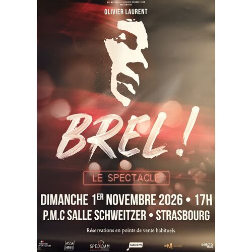 Affiche / Poster - Jacques Brel - Brel! Le Spectacle - 70x100cm