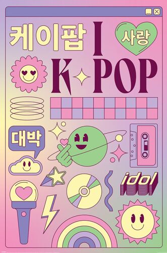 Affiche / Poster - I Love K-Pop - Icons - 61x91,5cm