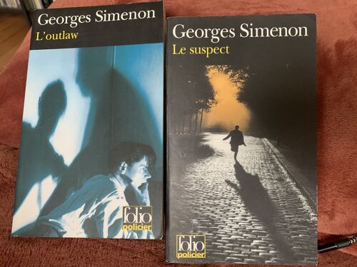 Georges Simenon, 2 Livres, L'Outlaw ; Le Suspect.