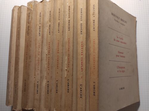 Theatre Complet Bertholt Brecht-Neuf Volumes-Editions De L'Arche-1967//1969