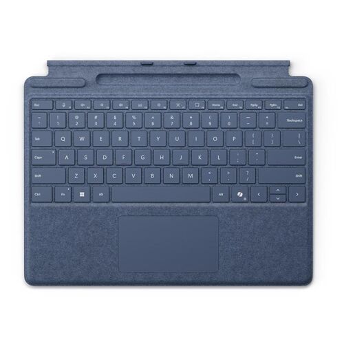 Microsoft Clavier Signature pour Surface Pro - Clavier - avec pavé tactile, accéléromètre - rétroéclairé - dock magnétique - AZERTY - saphir - 70 % d'emballage en papier recyclé - pour Microsoft Surface Pro 8, Pro 8 for Business, Pro 9, Pro 9 for...