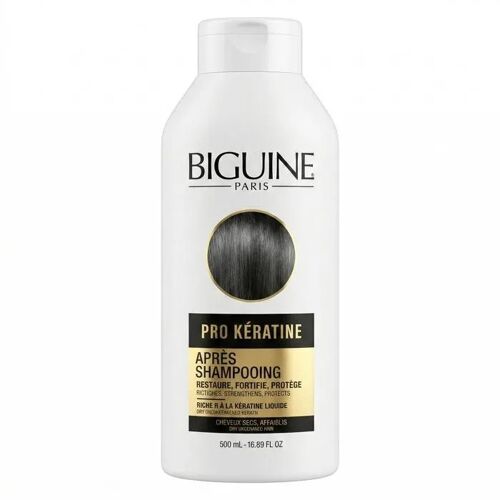 Biguine Paris Pro Keratine Apres-Shampooing Cheveux Secs Affaiblis 500 Ml 