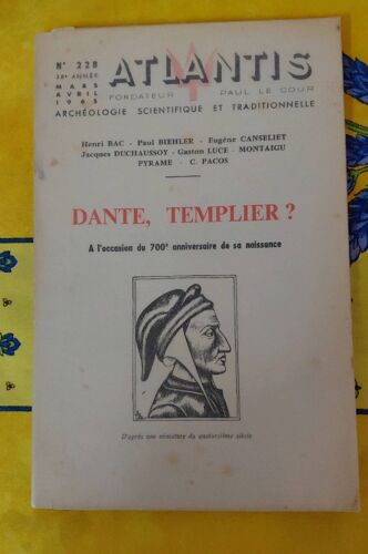 Atlantis Numéro 228 Dante Templier ? Mars Avril 1965