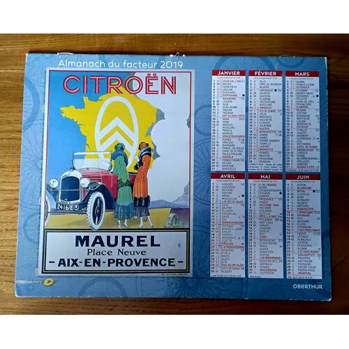 Almanach Du Facteur - Année 2019 - Citroën Et Peugeot - (Départ 03)