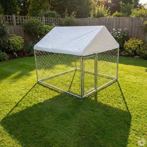 Enclos Extérieur Galvanisé Avec Toile Imperméable 2x2x1,6 M