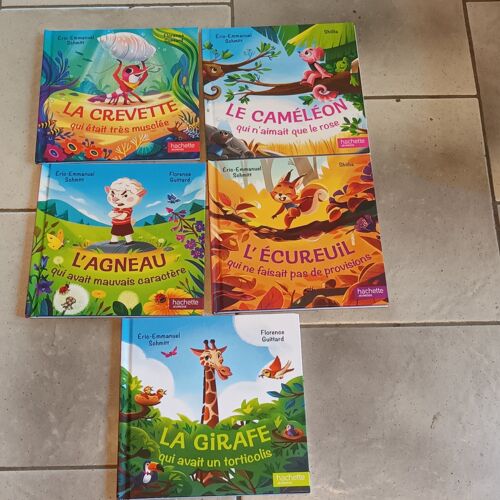 Lot N° 1 De 5 Livres Jeunesse : Animaux..Par Eric Emmanuel Schmitt