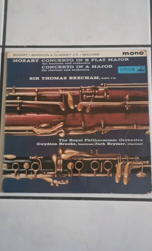33 Tours Sir Thomas Beecham The Royal Philharmonic Orchestra Gwydion Brooke, Bassoon Jack Brymer, Clarinet Mozart Concerto In B Flat Major