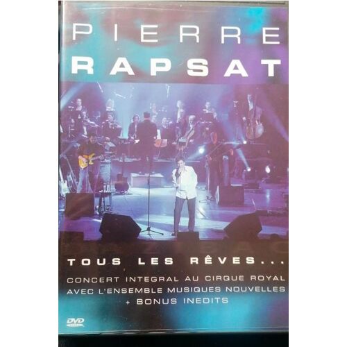 Pierre Rapsat - Tous Les Rêves Dvd Live Très Rare