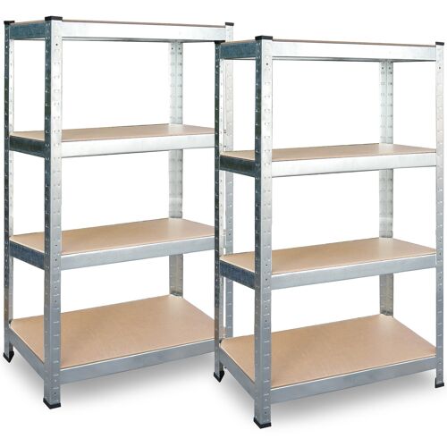 Ensemble de 2 étagères de rangement en métal 174 x 80 x 40 cm Plonos PL-701