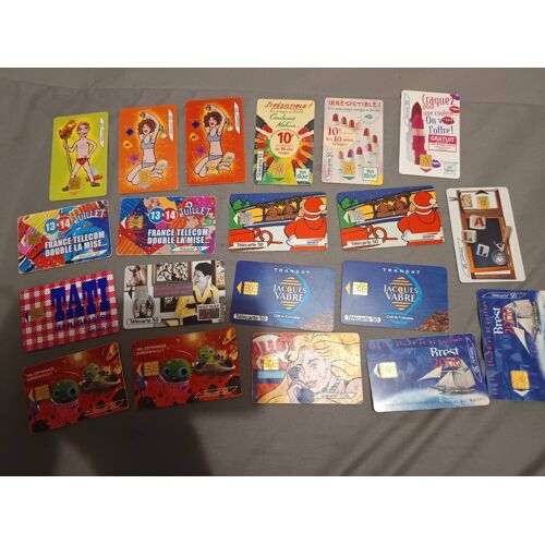 Lot De 15 Cartes Téléphoniques