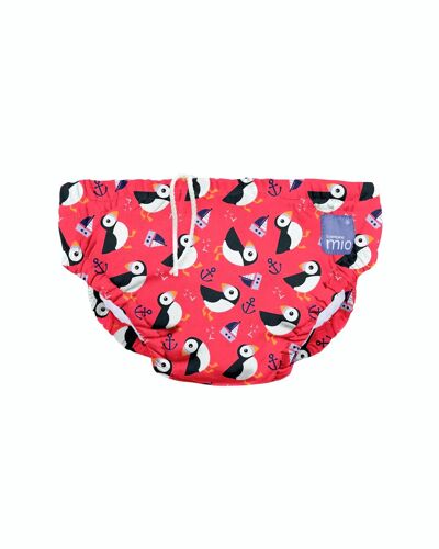 Bambino Mio, Couche De Bain Lavable Révolutionnaire, Pour Bébés Et Tout-Petits, Unisexe, Pour Garçons Et Filles, Macareux Moine, M (6-12 Mois)