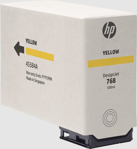 HP Cartouche d'encre DesignJet 768, jaune, 500 ml