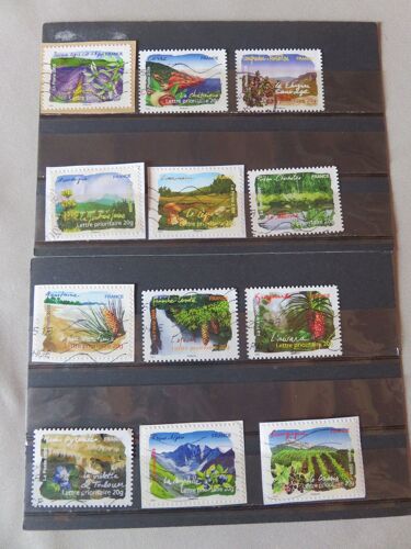 Lot De 12 Timbres Oblitérés Autoadhésifs - "Flore Du Sud" - 2009