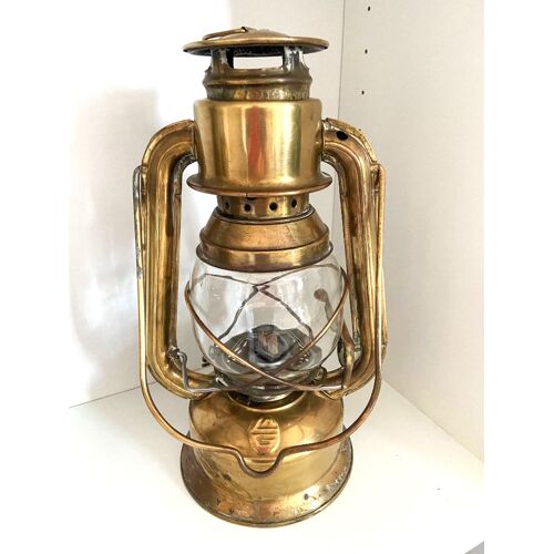 Lampe à Pétrole Lanterne Tempête Guillouard Nantes Ancien Modèle Cuivre France