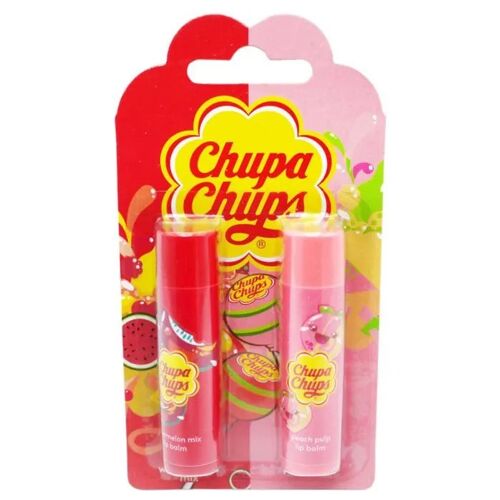 Chupa Chups Watermelon Mix & Peach Pulp Lip Balm 