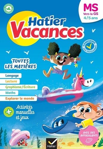 Cahier De Vacances Ms Vers La Gs - Toutes Les Matières