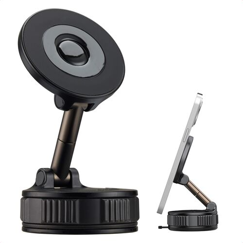 imoshion Support de téléphone pour voiture avec MagSafe rotatif à 360° avec ventouse magnétique universel Noir
