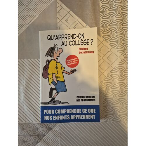 Qu'Apprend-On Au Collège Men 2002