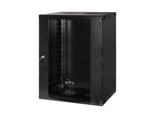 LogiLink - Armoire - montable sur mur - gris foncé, RAL 7021 - 15U - 19
