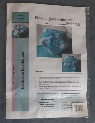 Kit De Broderie "Flocon Givré - Biscornu"