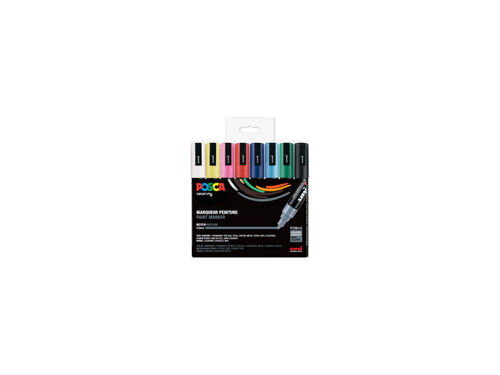 Feutres - Posca - Pc5m - 8 Couleurs - Tons Portrait - Assorties - Dessin