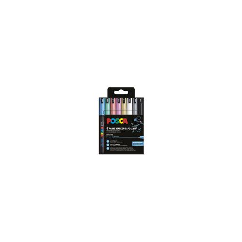Pochette 8 Marqueurs Posca - Pc1mr - Couleurs Basiques - Pointe Extra Fine - 0,7mm