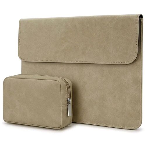 Housse pour Ordinateur 13 Pouces avec Trousse, Compatible avec MacBook Neo Air 13 M5 M4 M3 M2 M1 - Marron - E.F.Connection