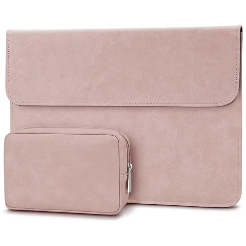 Housse pour Ordinateur 15 Pouces avec Trousse - Protection pour MacBook Air/Pro HP Asus Lenovo - Rose - E.F.Connection