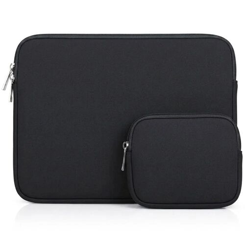 Housse Ordinateur Portable 14 Pouces avec Pochette, pour MacBook Pro/Air Surface Pro - Noir - E.F.Connection