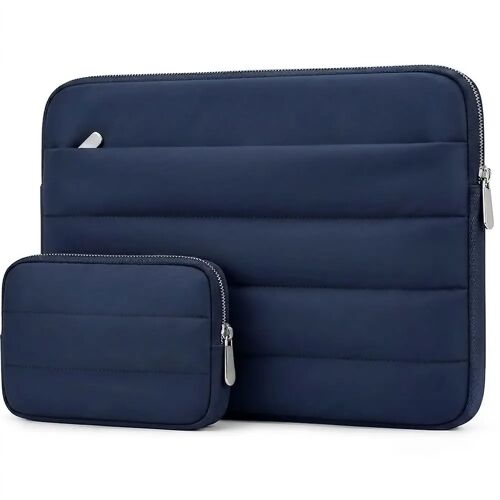 Housse Ordinateur Portable 14 Pouces Multi Espace pour MacBook Lenovo Surface Pro - Bleu Marine - E.F.Connection
