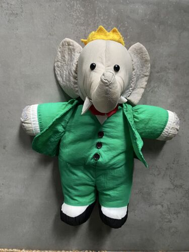 Babar vintage tissu lavable 40 cm 