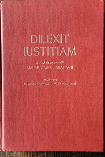 Dilexit Iustitiam - Recueil De Droit Canonique - Année 1984 - Études Juridiques. Église - En Latin