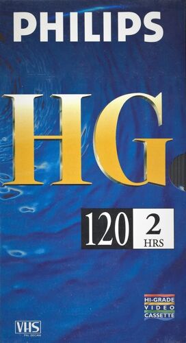 CASSETTE VHS VIERGE PHILIPS HG 120 MINUTES 2 HEURES