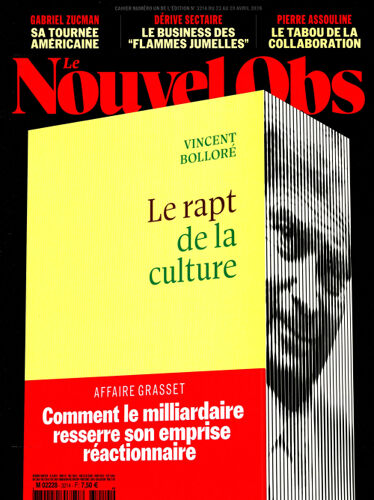 Le Nouvel Obs 3214 : Vincent Bolloré, Le Rapt De La Culture