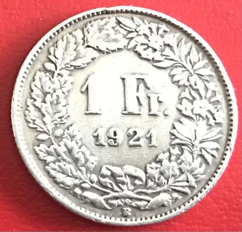 1 Franc - Helvetia - 1921 - Suisse - Argent