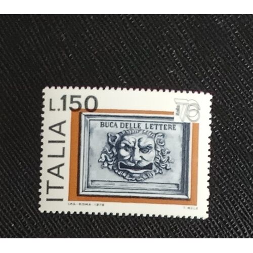 Timbre Italie Y T 1275 Boîte Aux Lettres « Tête De Lion » Du Xixe Siècle 1976 (090410 )