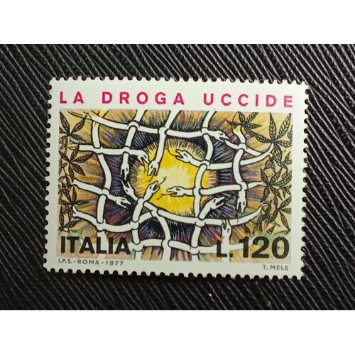 Timbre Italie Y T 1292 Campagne Contre L'Abus De Drogues 1977 (090410 )