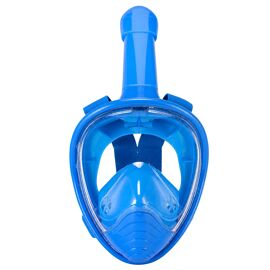 Masque De Plongée Full Face Enfant 6-12 Ans Anti-Buée Snorkeling Sangles Réglables Confortables Noir Ou Bleu