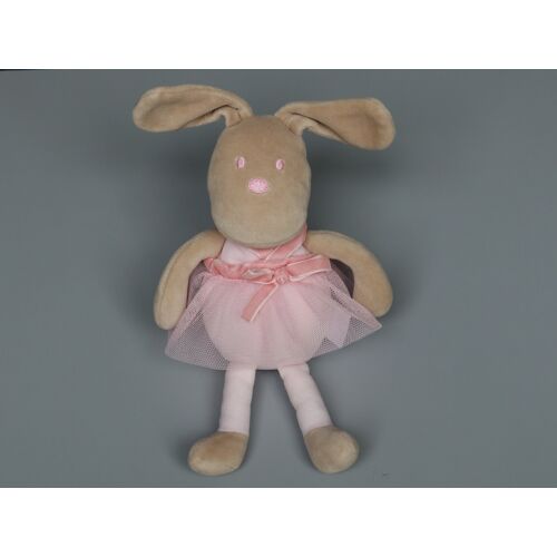 Doudou lapin Corolle rose beige tutu danseuse