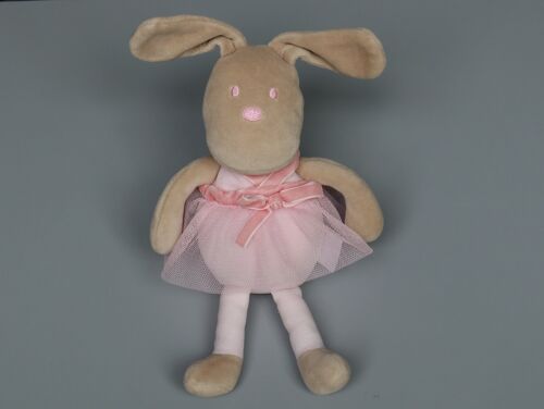 Doudou lapin Corolle rose beige tutu danseuse