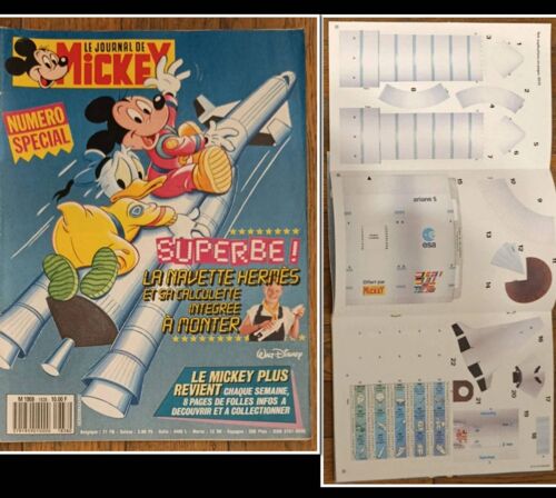 Journal De Mickey - Avec Cadeau Maquette Spatiale - N°1838 - 1987 - Ancien Magazine Vintage
