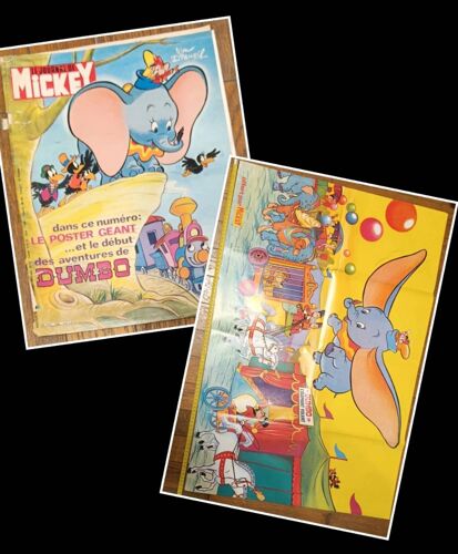 Journal De Mickey - Avec Poster Géant Dumbo - 1980 - N°1446 - Ancien Magazine Vintage