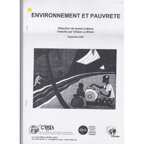 Environnement Et Pauvreté, Sélection De Textes Indiens