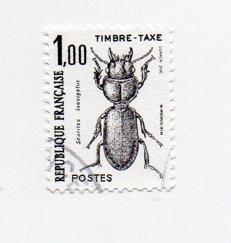 France- 1 Timbre- Taxe Oblitéré- Insecte