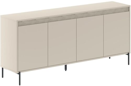 Buffet GRETA 4 portes crème 180 x 40 x 80 cm